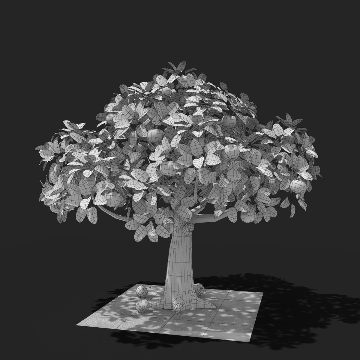 Cartoon Tree Pack Low-poly 3D model_7