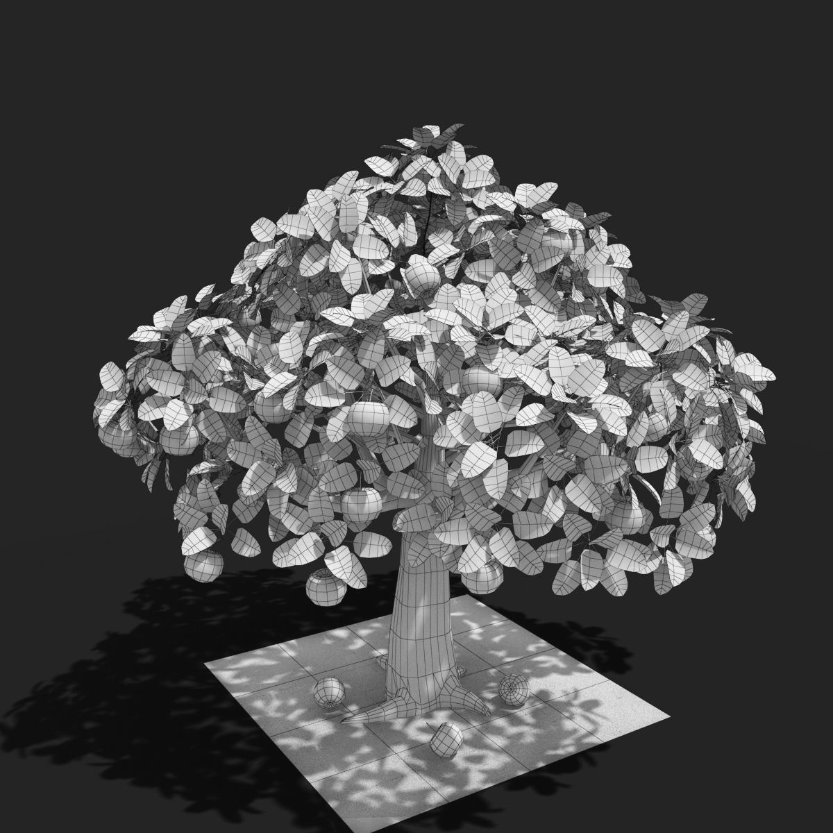 Cartoon Tree Pack Low-poly 3D model_8