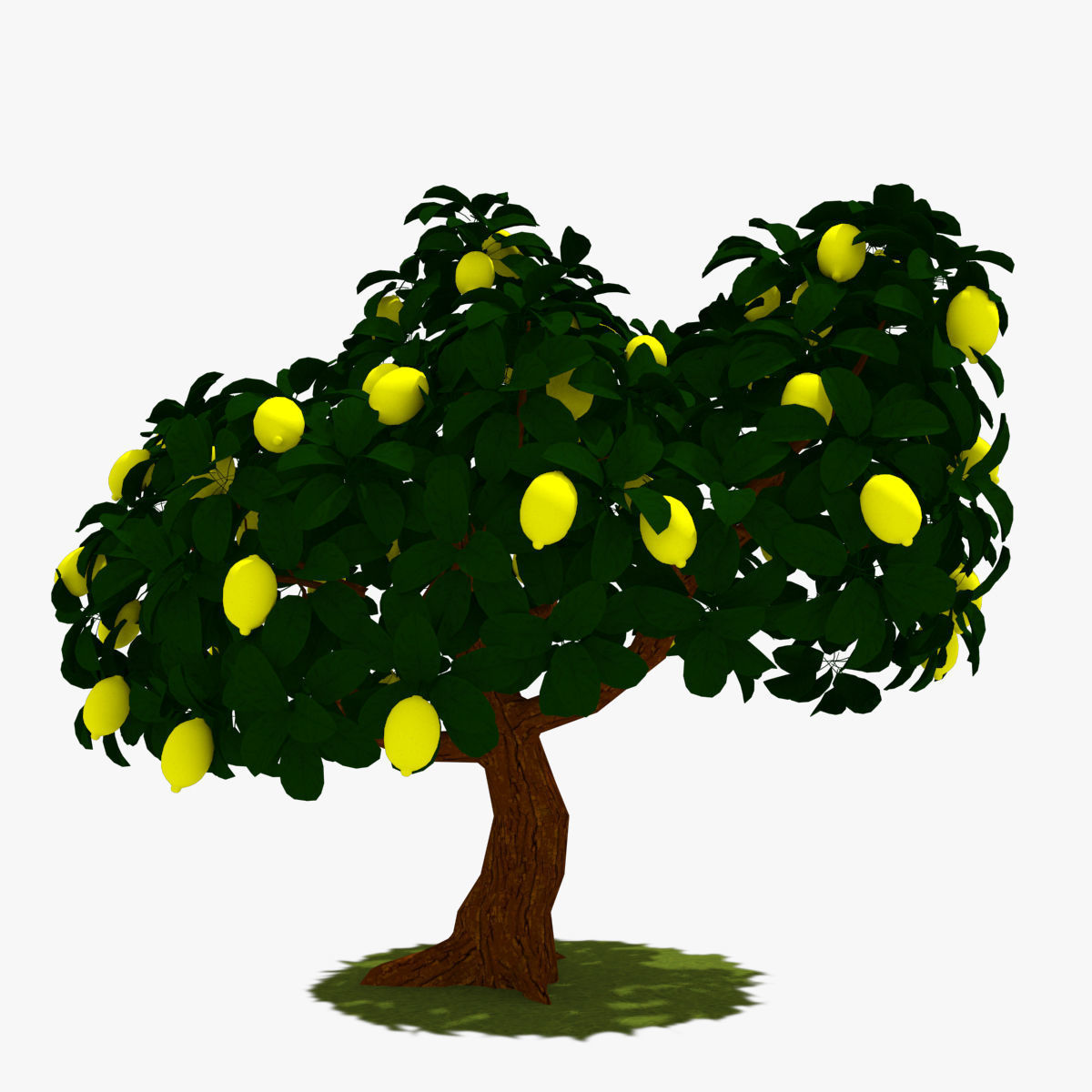 Cartoon Tree Pack Low-poly 3D model_12