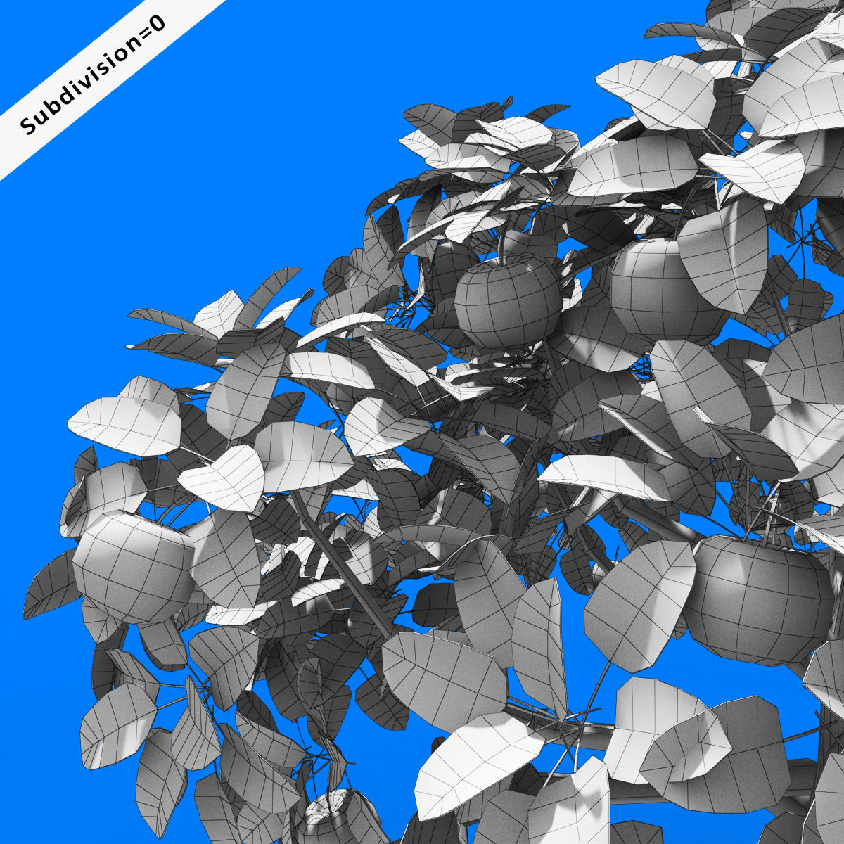 Cartoon Tree Pack Low-poly 3D model_9