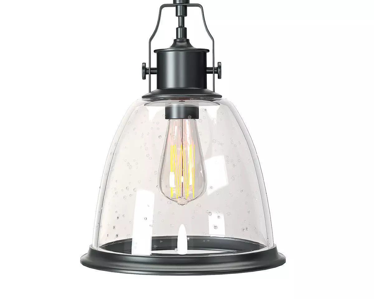 Feiss Hobson one light pendant in oil rubbed bronze 3D model_0