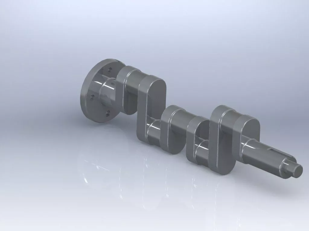 crankshaft 1 camshaft Free 3D model
