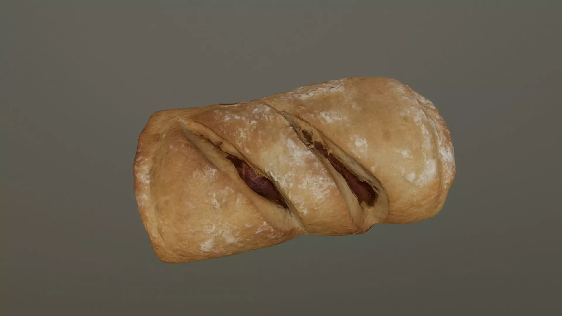 Chorizo - Bacon Bread Low-poly 3D model