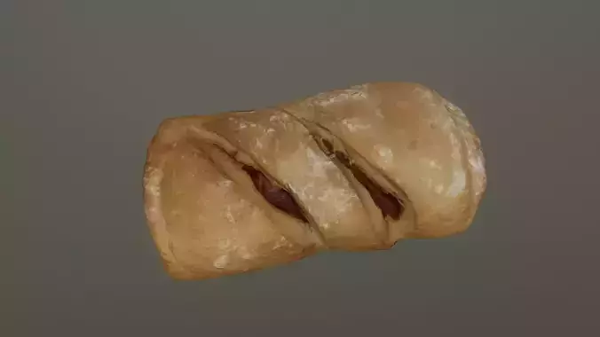 Chorizo - Bacon Bread Low-poly 3D model