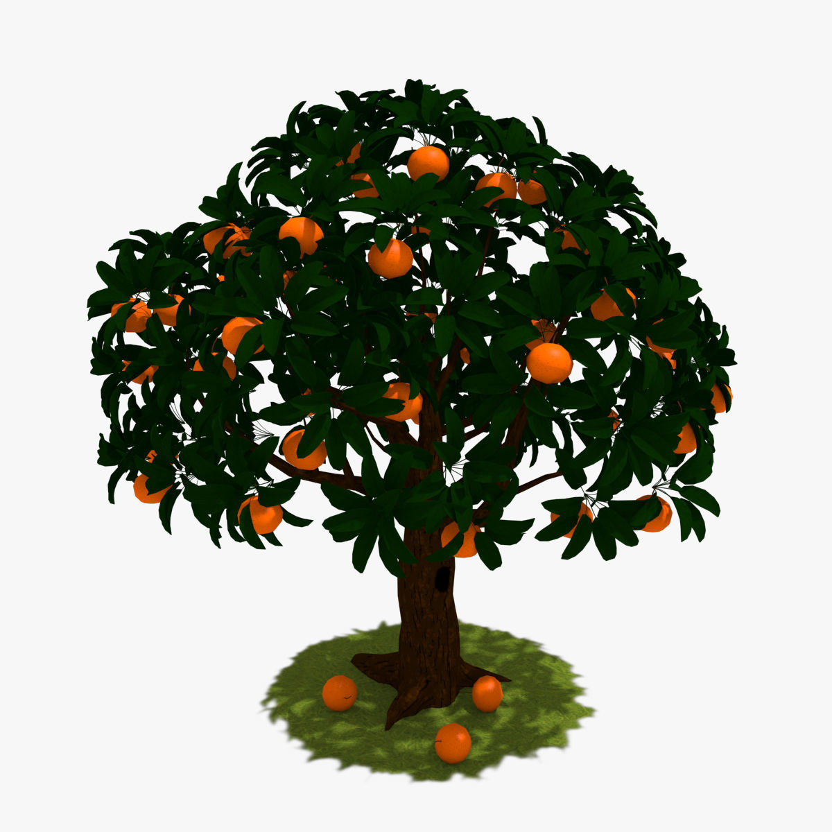 3D model Cartoon Orange Tree VR / AR / lowpoly CGTrader