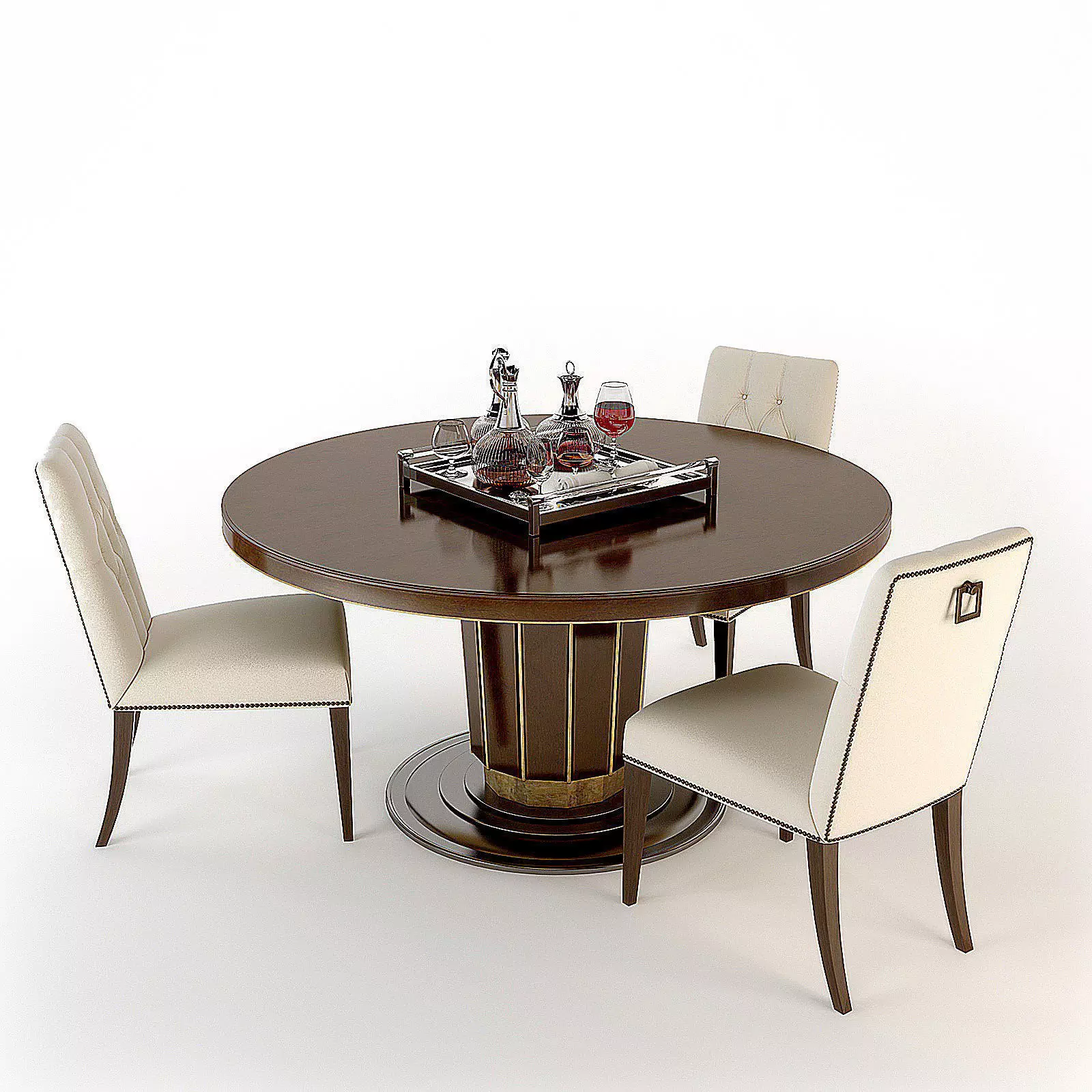 Sutton Round Dining Table 3D model