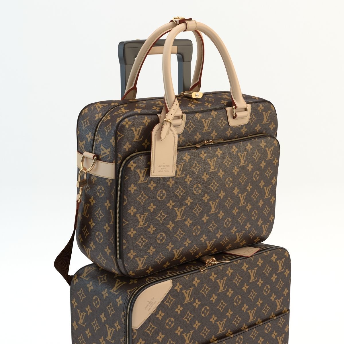 Louis Vuitton Pegase and Icare Monogram 3D model_6