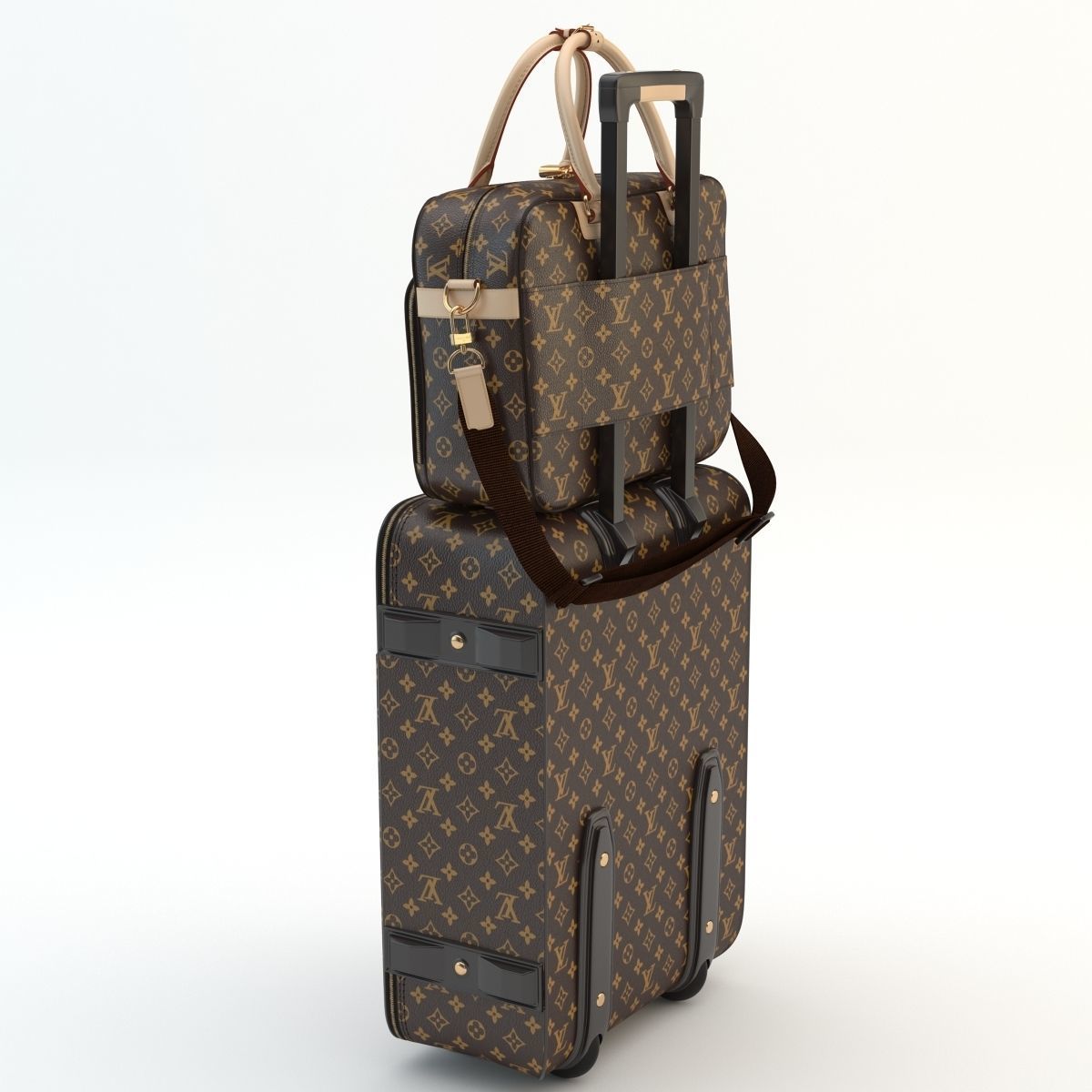 Louis Vuitton Pegase and Icare Monogram 3D model_2