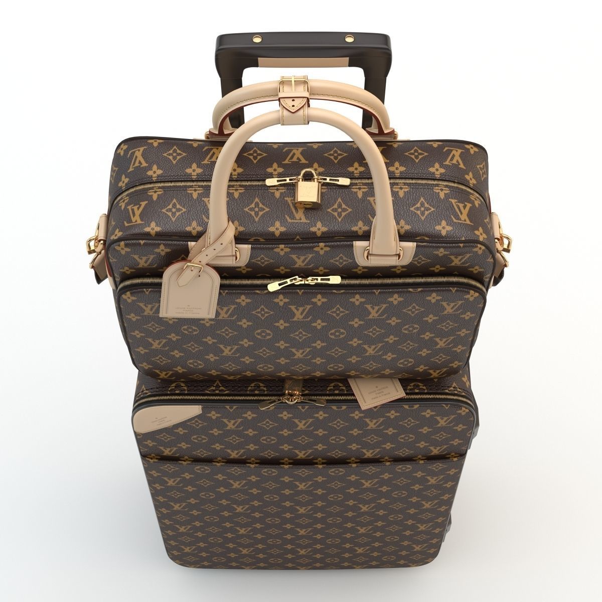 Louis Vuitton Pegase and Icare Monogram 3D model_7