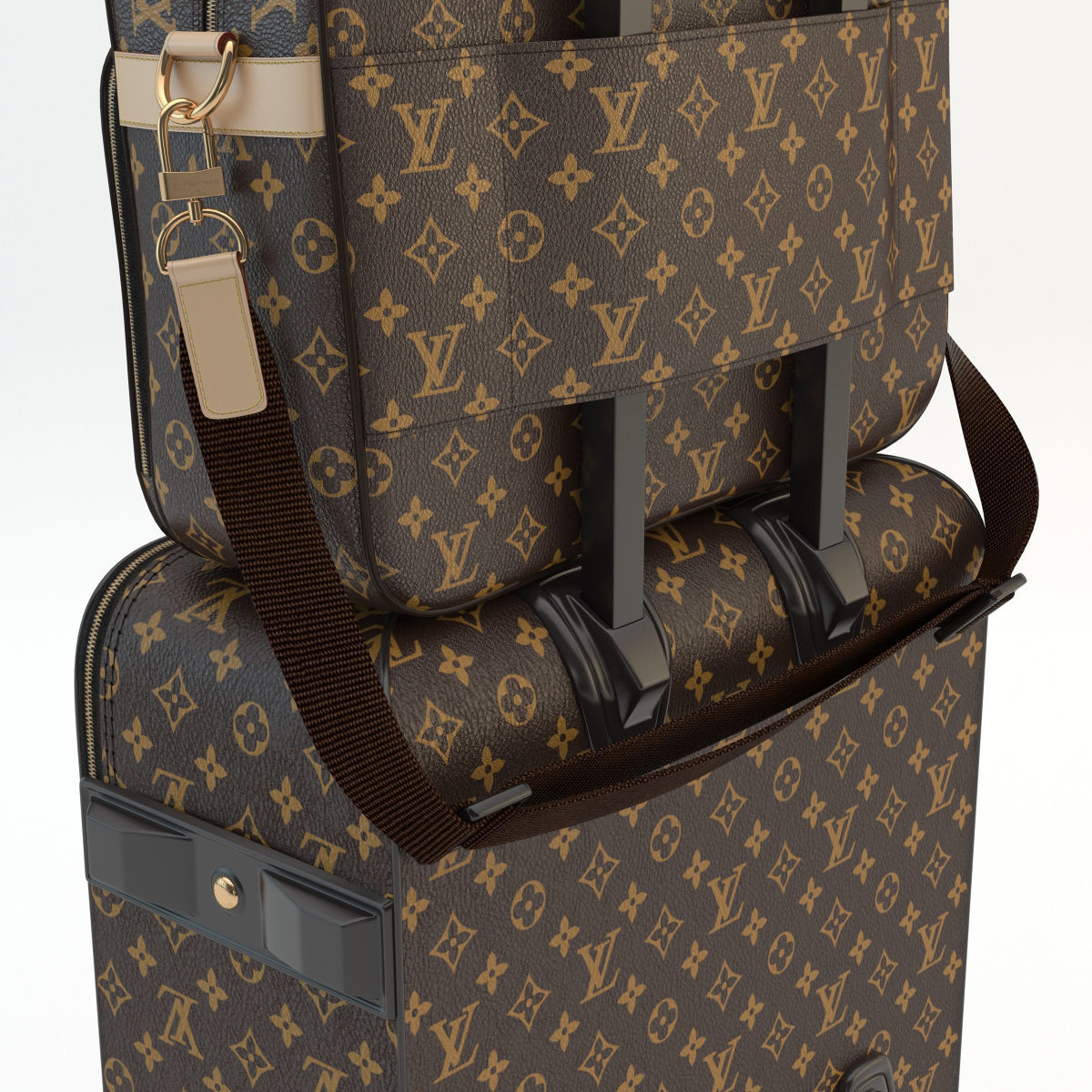Louis Vuitton Pegase and Icare Monogram 3D model_8