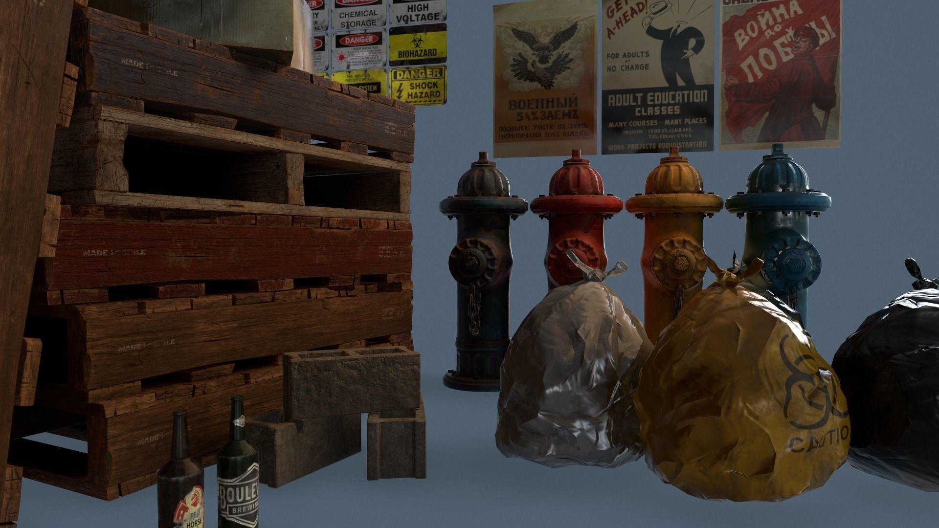 Complete Pack Enviroment Assets Low-poly 3D model_1