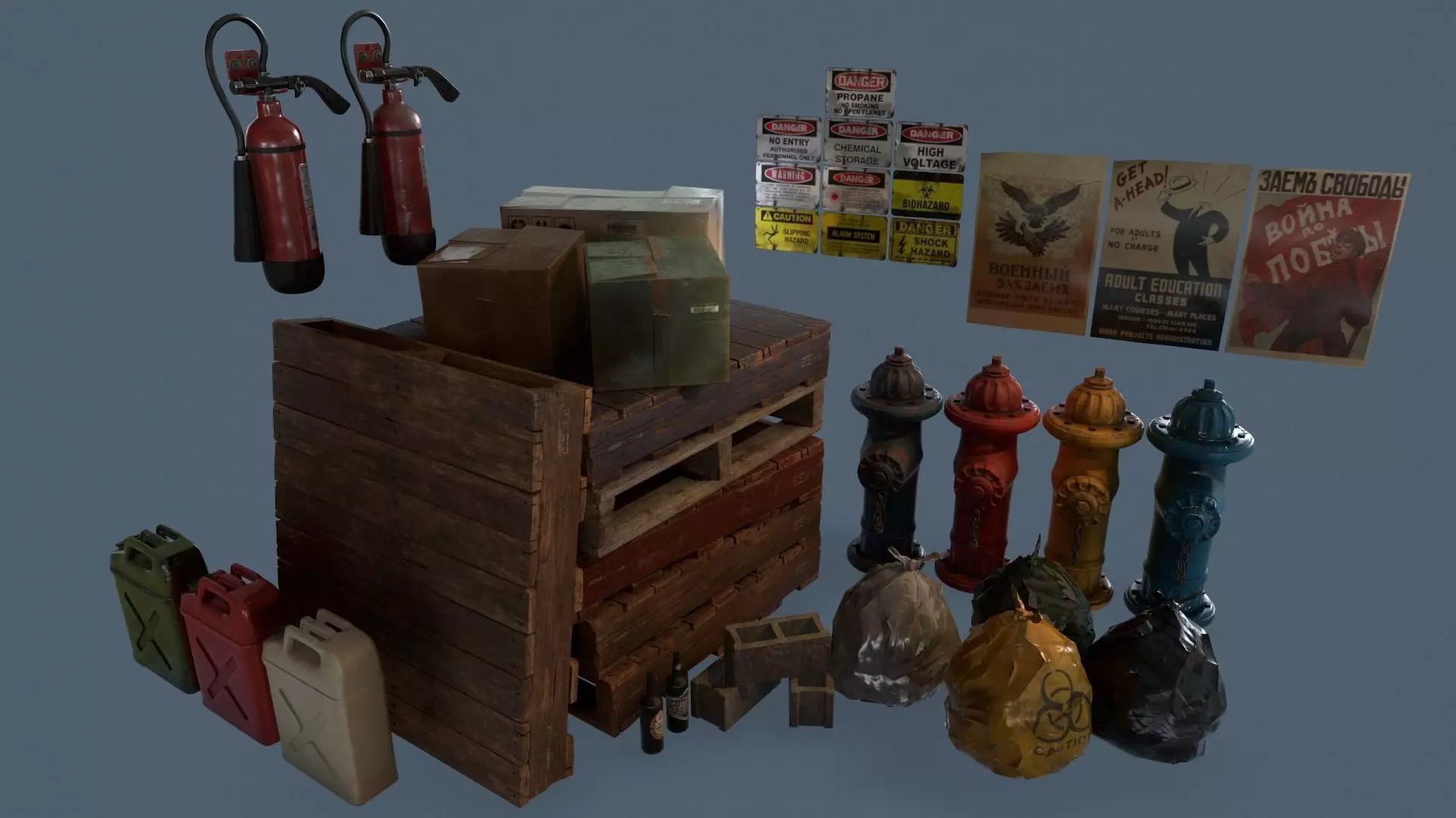 Complete Pack Enviroment Assets Low-poly 3D model_0