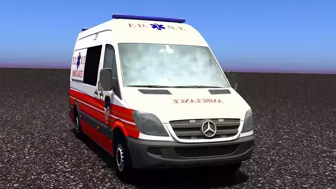 Mercedes Benz Sprinter 311 CDI New York City Ambulance 3D model