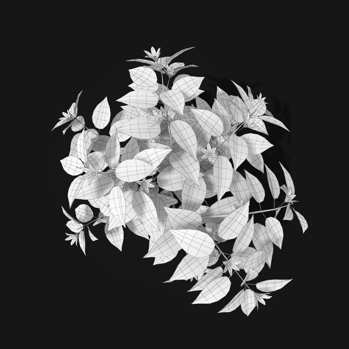 Cartoon Pepper Plant Low-poly 3D model_7