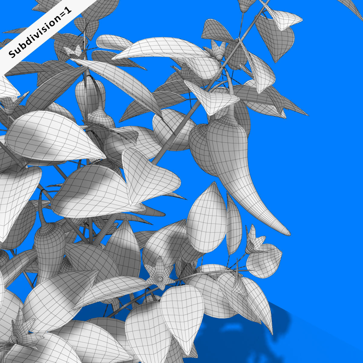 Cartoon Pepper Plant Low-poly 3D model_10