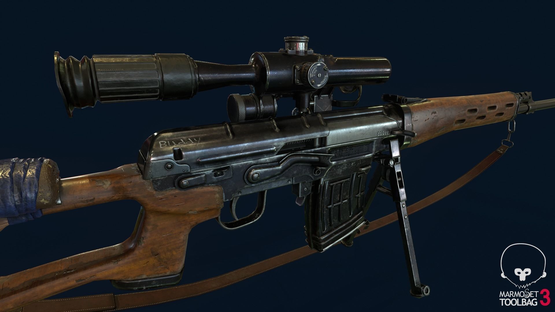 3D model SVD - Dragunov Sniper Rifle VR / AR / low-poly rigged | CGTrader