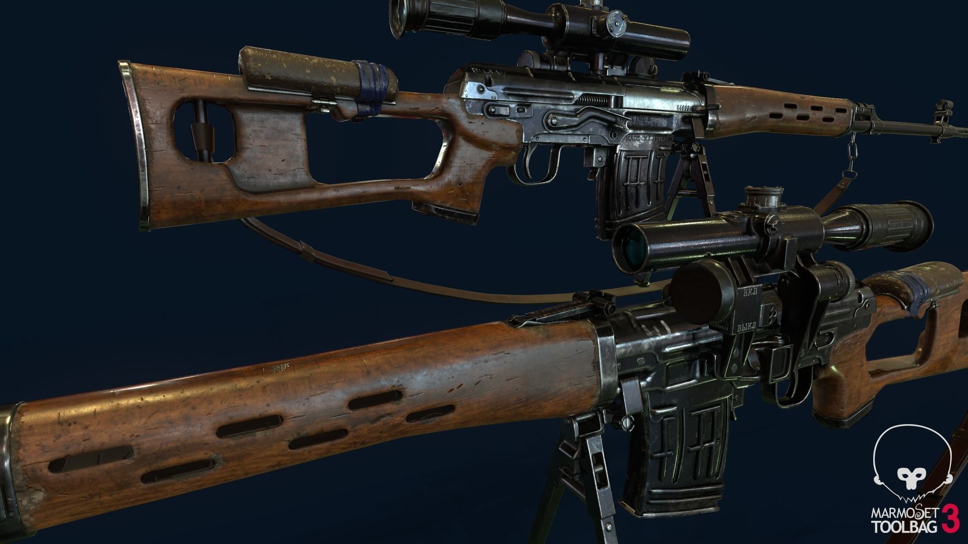 3D model SVD - Dragunov Sniper Rifle VR / AR / low-poly rigged | CGTrader