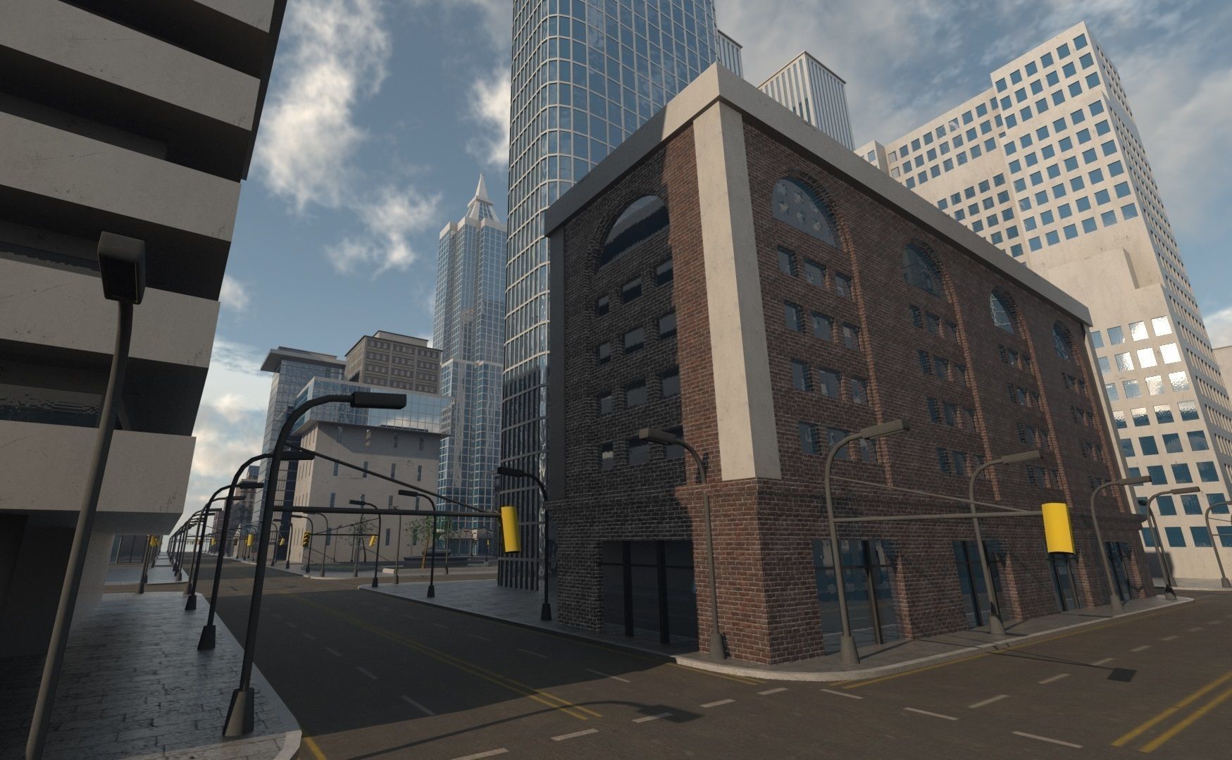 Cityscape city 3D model_7