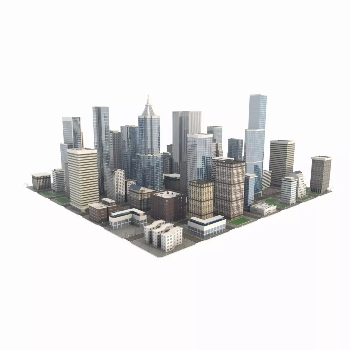 Cityscape city 3D model_0