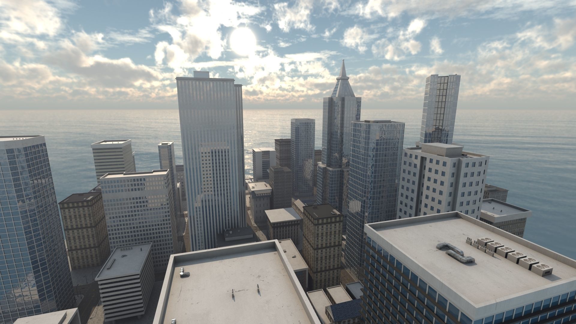 Cityscape city 3D model_2