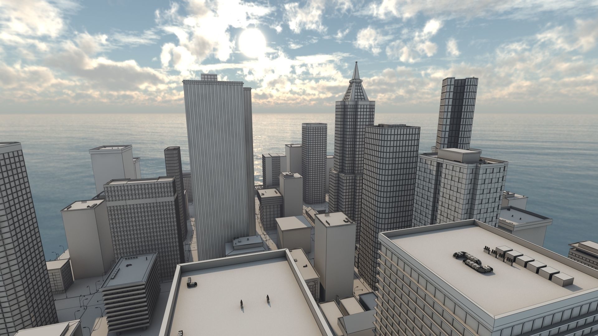 Cityscape city 3D model_10