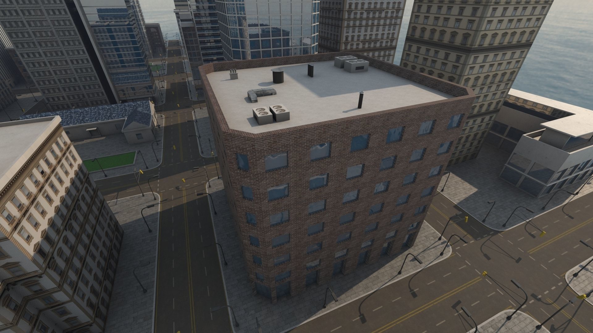 Cityscape city 3D model_9