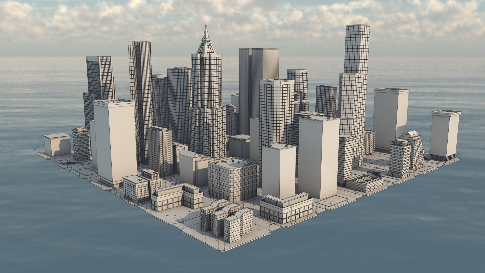 Cityscape city 3D model_11