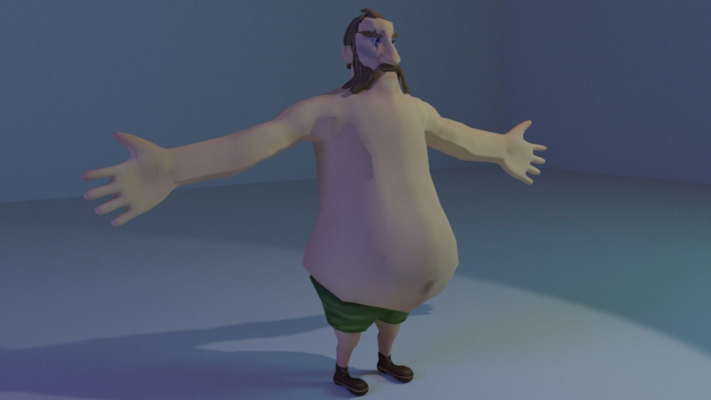 Character jesus Low-poly 3D model_7