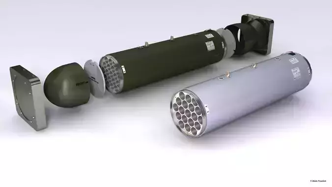 LAU-61 LAU-130 Rocket Launchers for Hydra 70 3D model