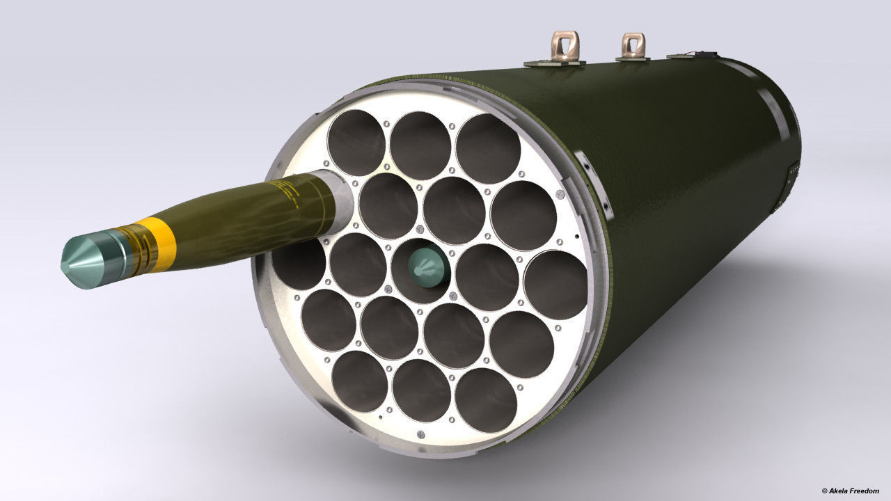 LAU-61 LAU-130 Rocket Launchers for Hydra 70 3D model_2