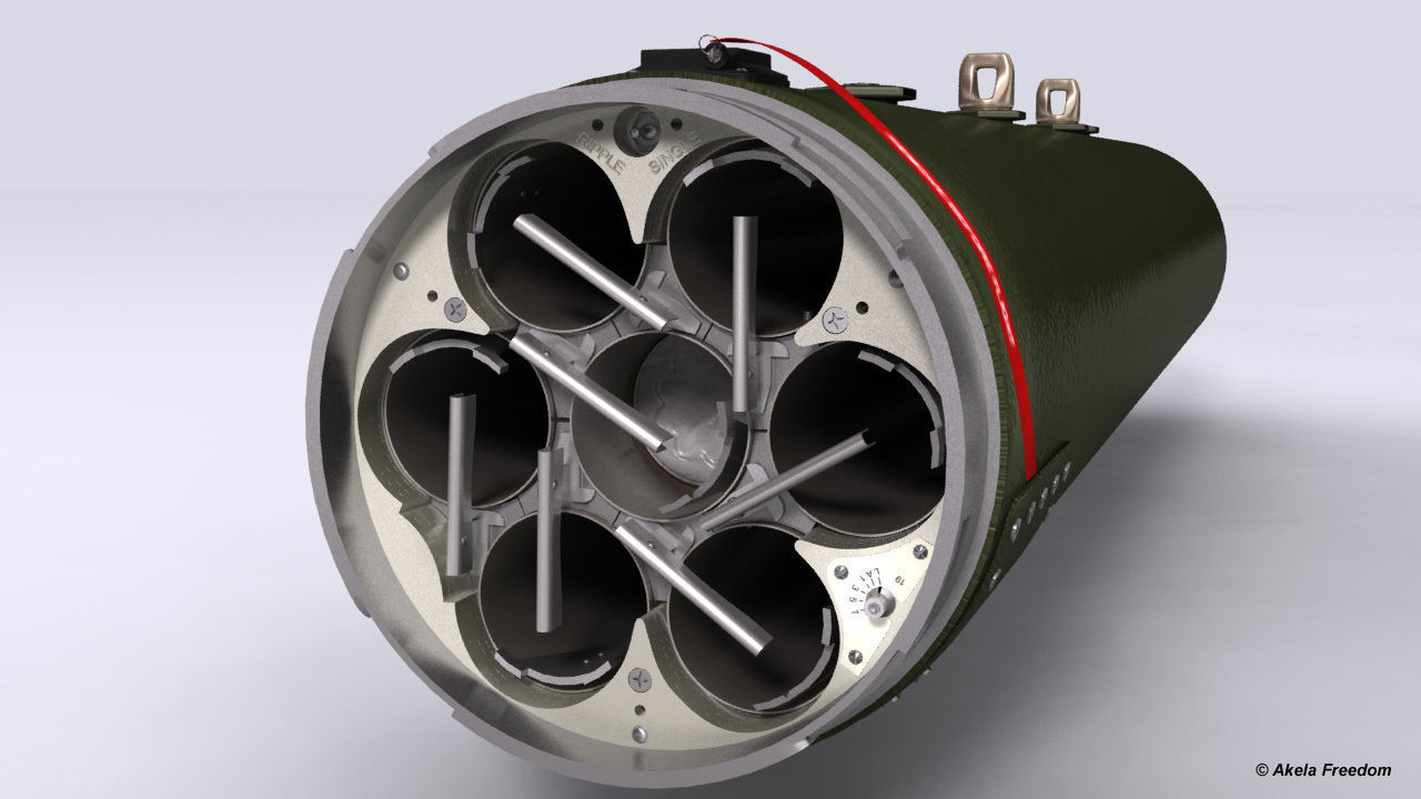 LAU-68 LAU-131 Rocket Launchers for Hydra 70 3D model_3