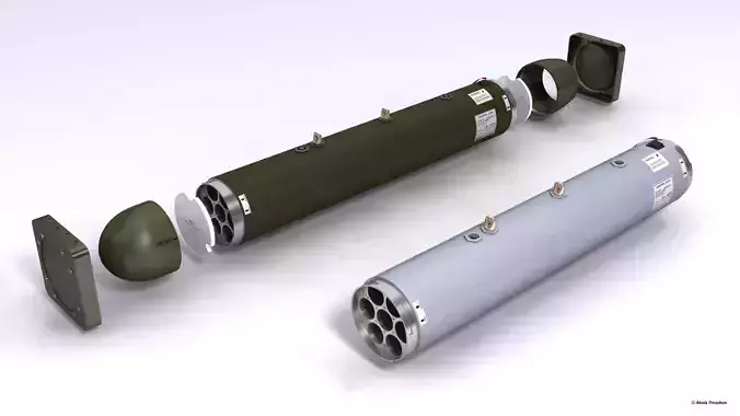 LAU-68 LAU-131 Rocket Launchers for Hydra 70 3D model