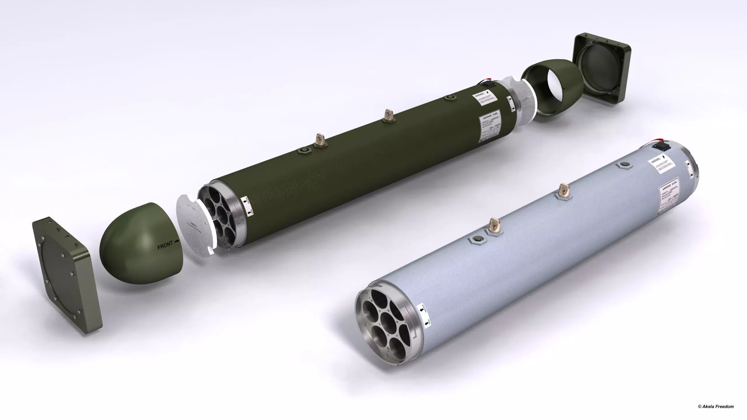 LAU-68 LAU-131 Rocket Launchers for Hydra 70 3D model_0