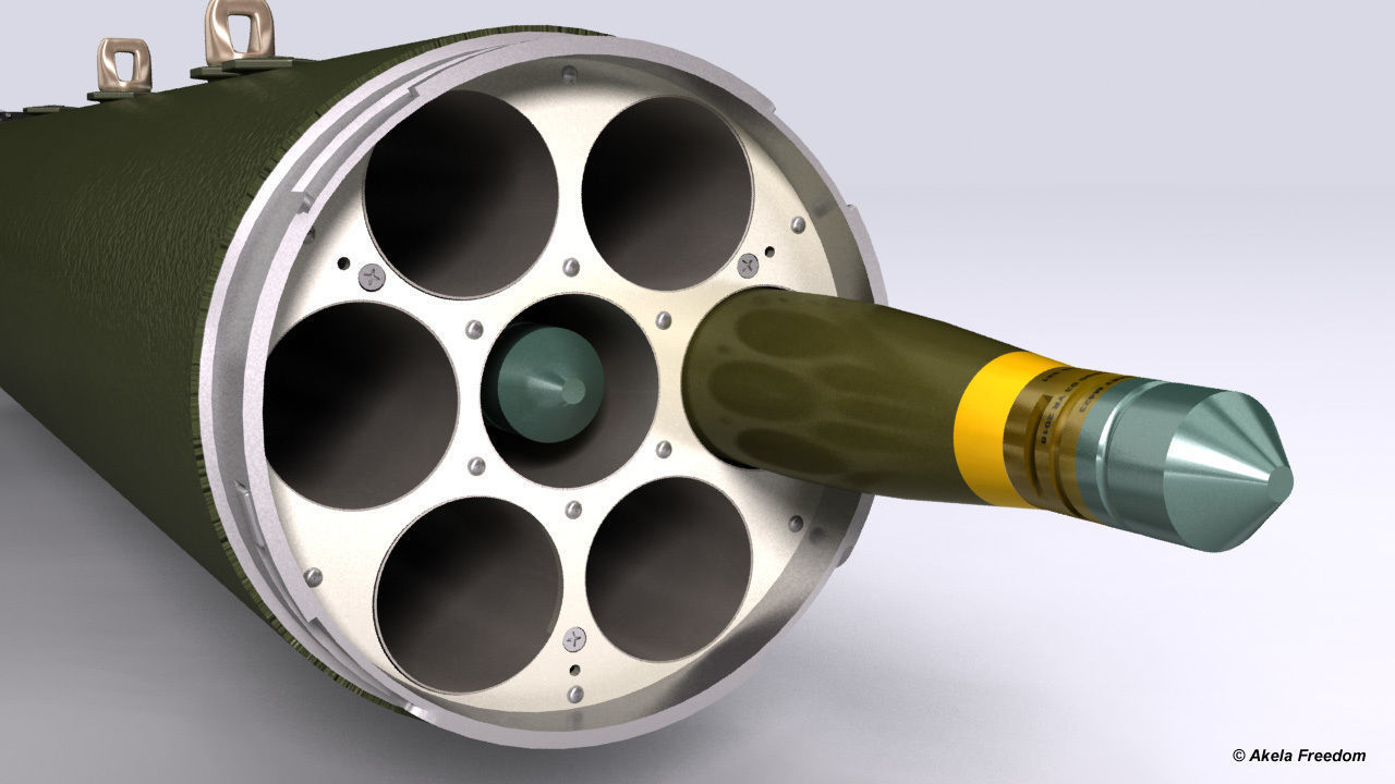 LAU-68 LAU-131 Rocket Launchers for Hydra 70 3D model_2