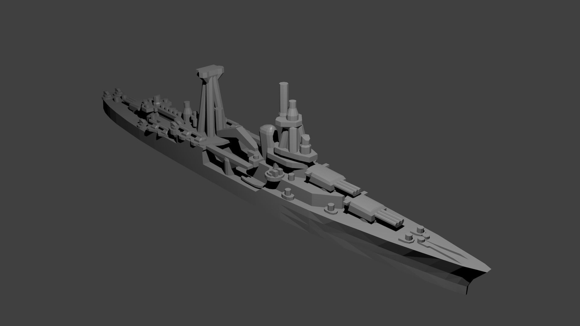 US Northampton Class Cruiser Warship Free 3D print model_2