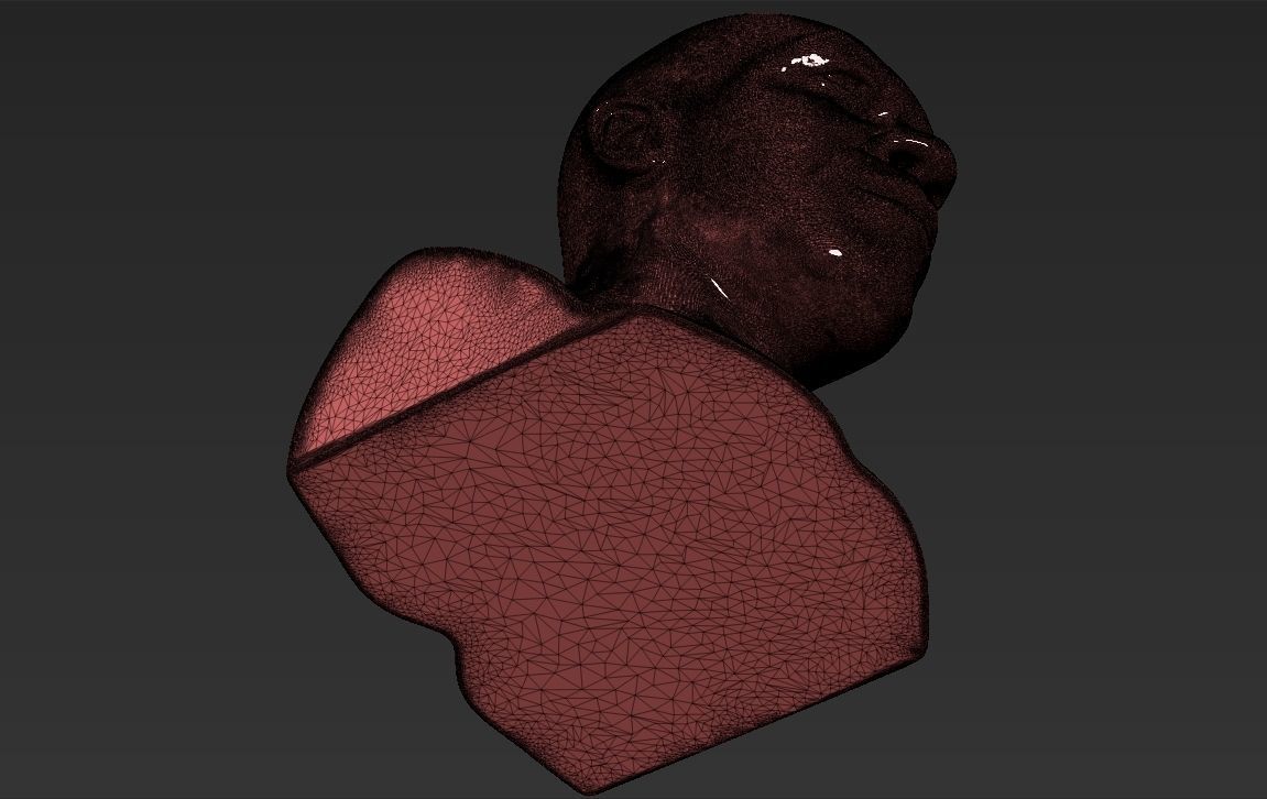Mike Tyson bust ready for full color 3D printing 3D print model_41