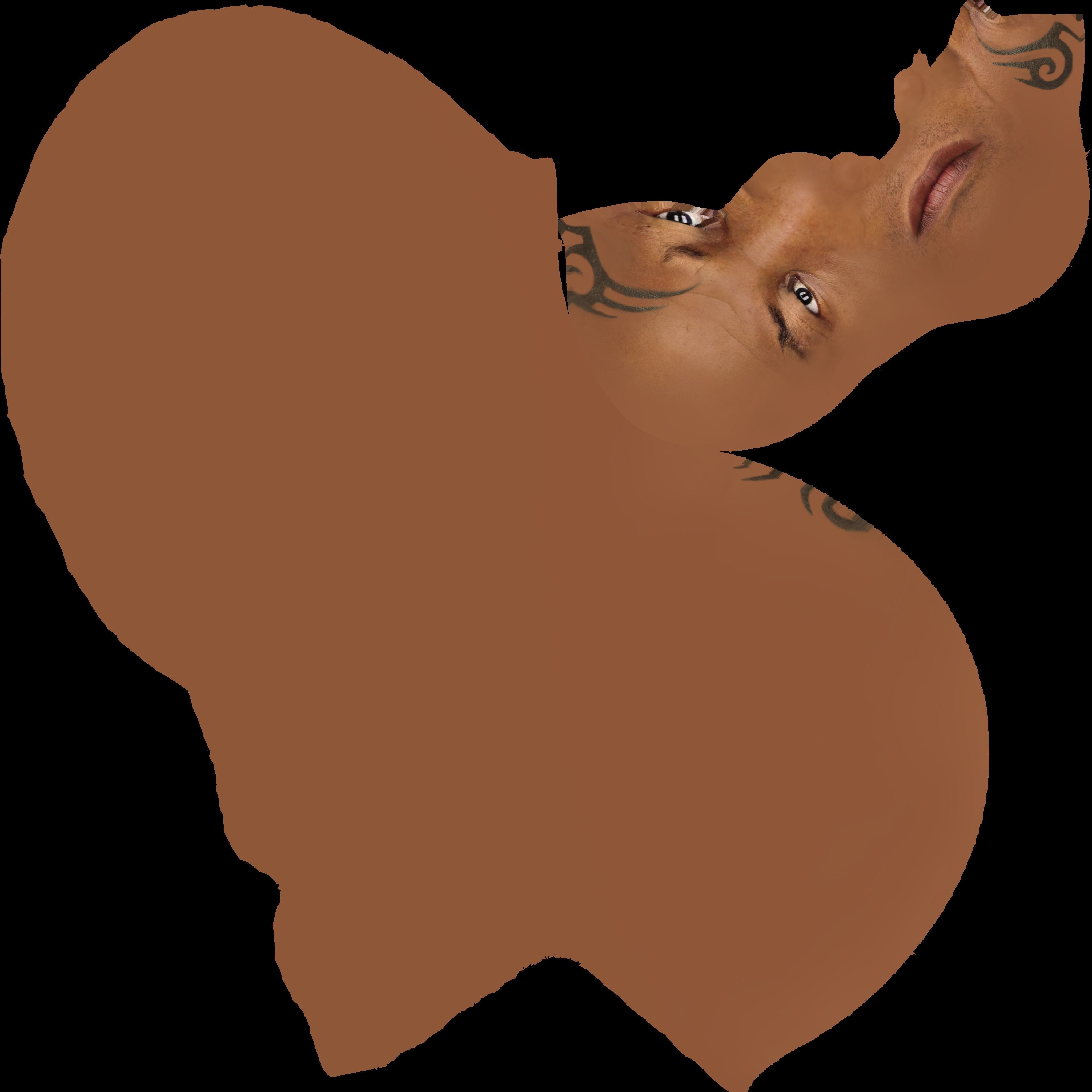 Mike Tyson bust ready for full color 3D printing 3D print model_42