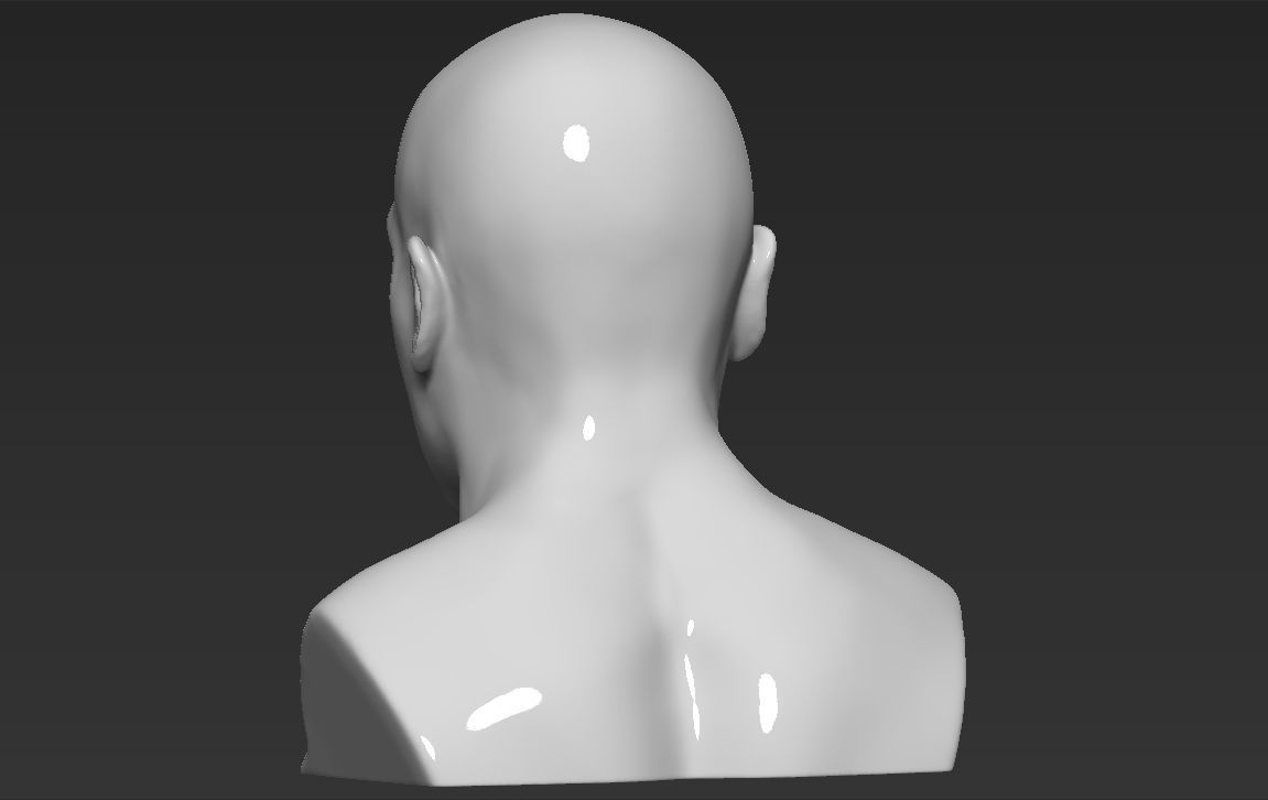 Mike Tyson bust ready for full color 3D printing 3D print model_23