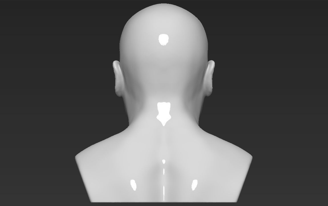 Mike Tyson bust ready for full color 3D printing 3D print model_26