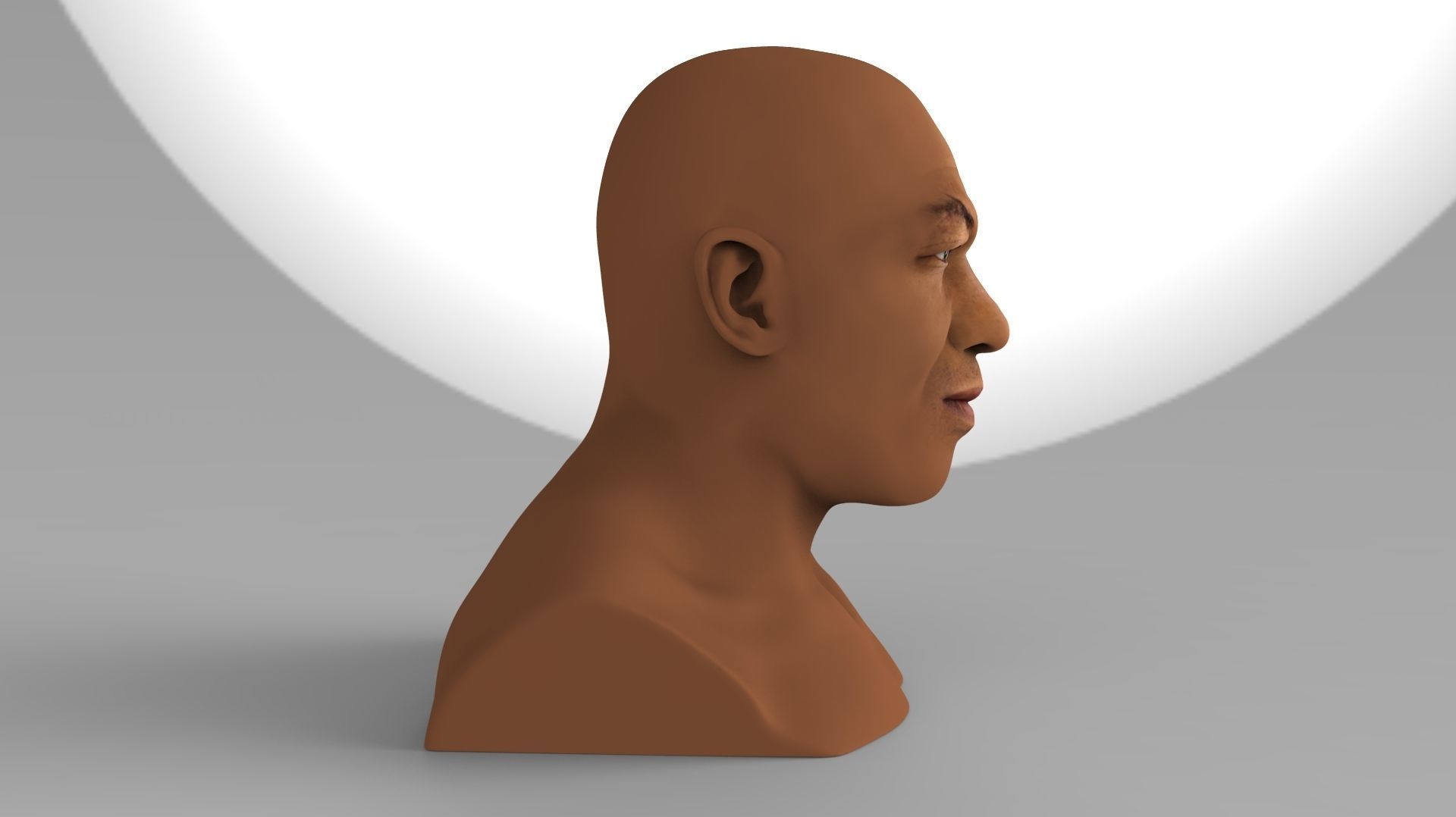 Mike Tyson bust ready for full color 3D printing 3D print model_9