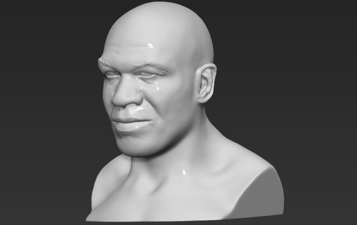 Mike Tyson bust ready for full color 3D printing 3D print model_22