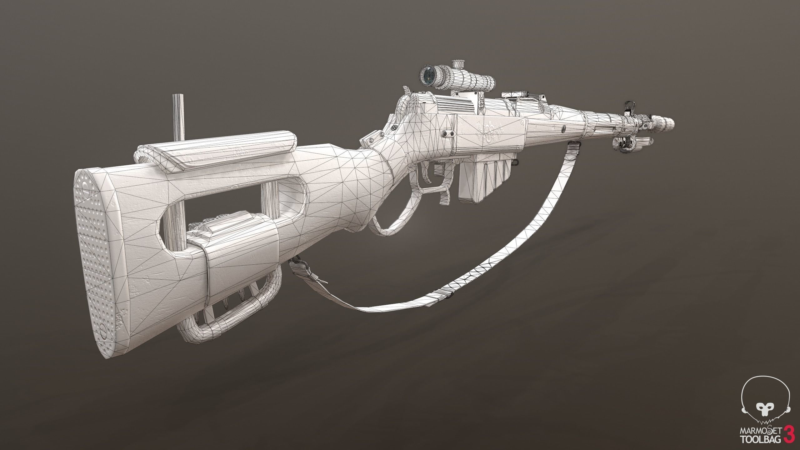 Gewehr Kennzeichen 06 Low-poly 3D model_5