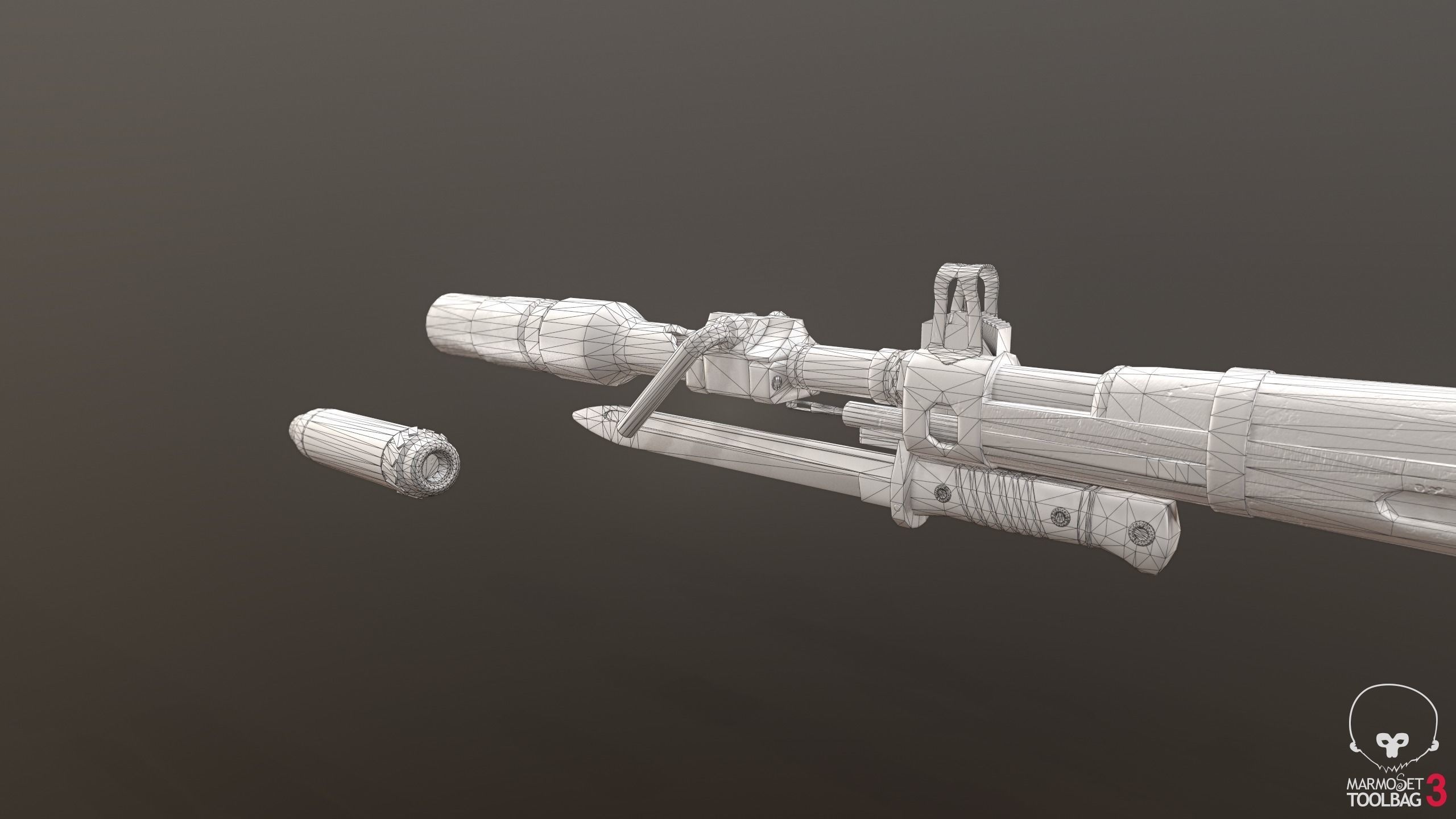 Gewehr Kennzeichen 06 Low-poly 3D model_6