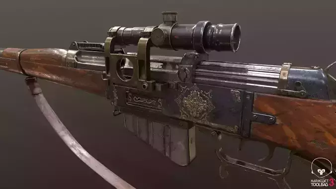 Gewehr Kennzeichen 06 Low-poly 3D model
