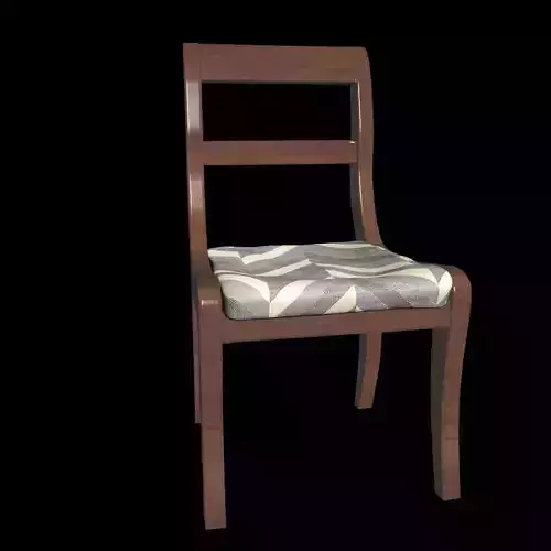 Chair wooden with upholstered seat