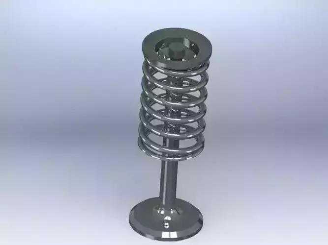Valve metal spiral spring Free 3D model