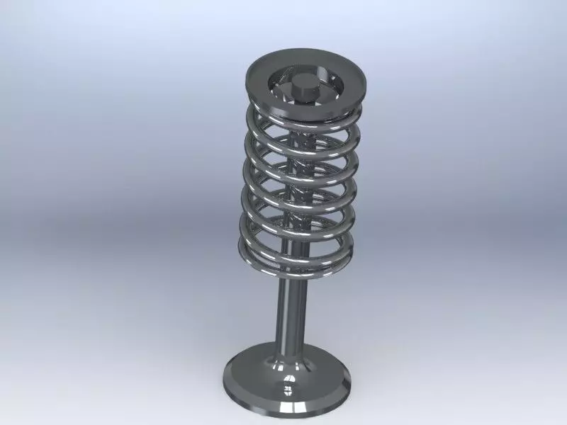 Valve metal spiral spring Free 3D model