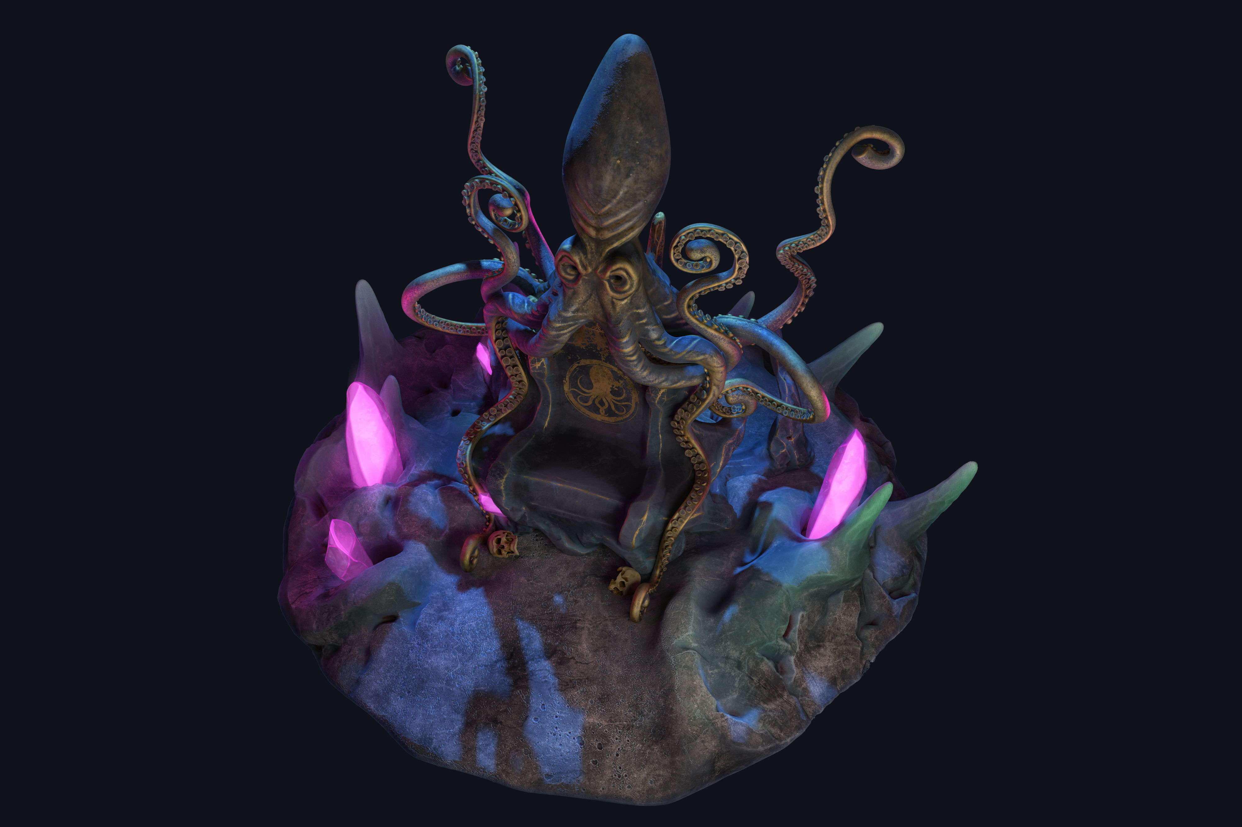 Kraken Throne 3D model_2