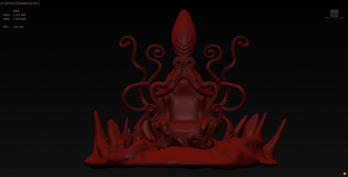 Kraken Throne 3D model_6