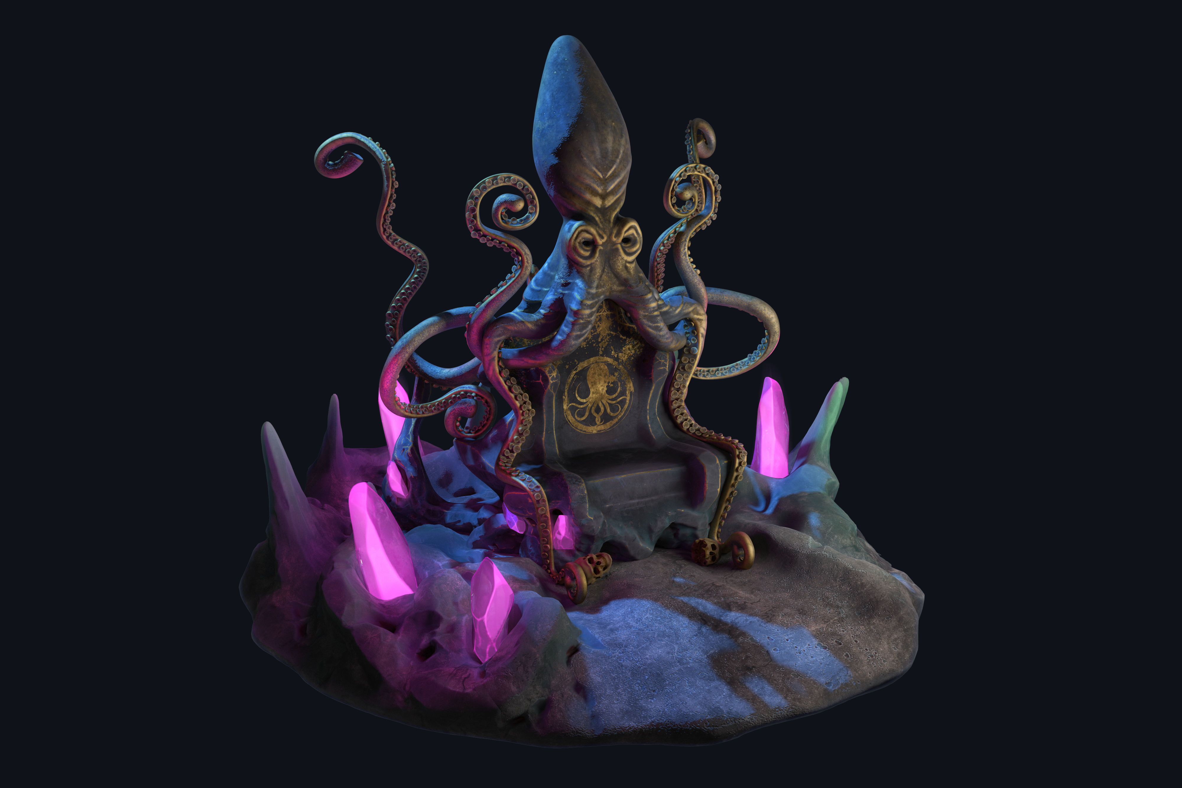 Kraken Throne 3D model_1